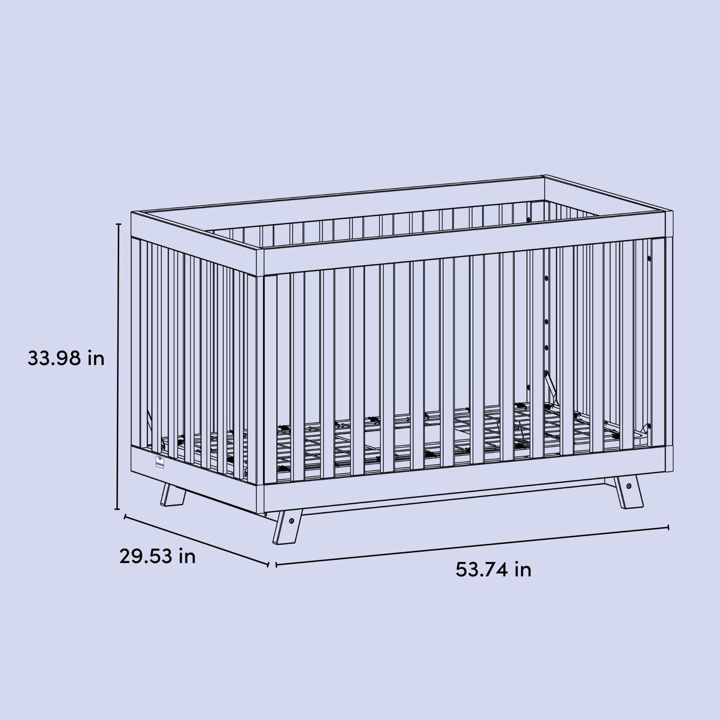 Storkcraft Beckett 3-in-1 Convertible Crib – GREENGUARD Gold Certified, Fits Standard Crib Mattress, Converts to Toddler Bed and Daybed, 4 Mattress Heights, Grow-with-Me Design (Natural and White)
