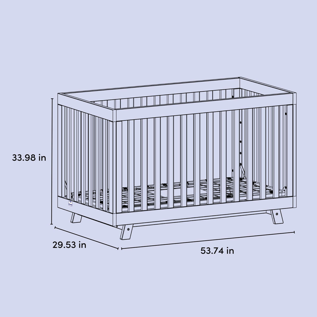 Storkcraft Beckett 3-in-1 Convertible Crib – GREENGUARD Gold Certified, Fits Standard Crib Mattress, Converts to Toddler Bed and Daybed, 4 Mattress Heights, Grow-with-Me Design (Black)