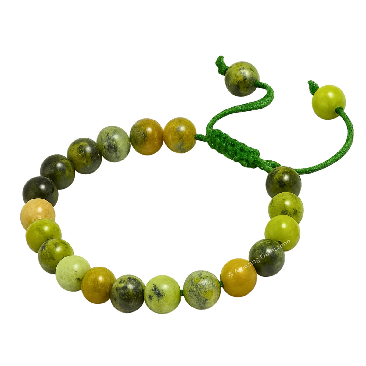 Amazing Gemstone Chrysoprase Bracelet, Gifts For Men & Women - Protection Healing Crystal Bracelet - 8mm Gemstone Beaded Adjustable Bracelet, Pulseras Para Hombres Mujer Stocking Stuffers