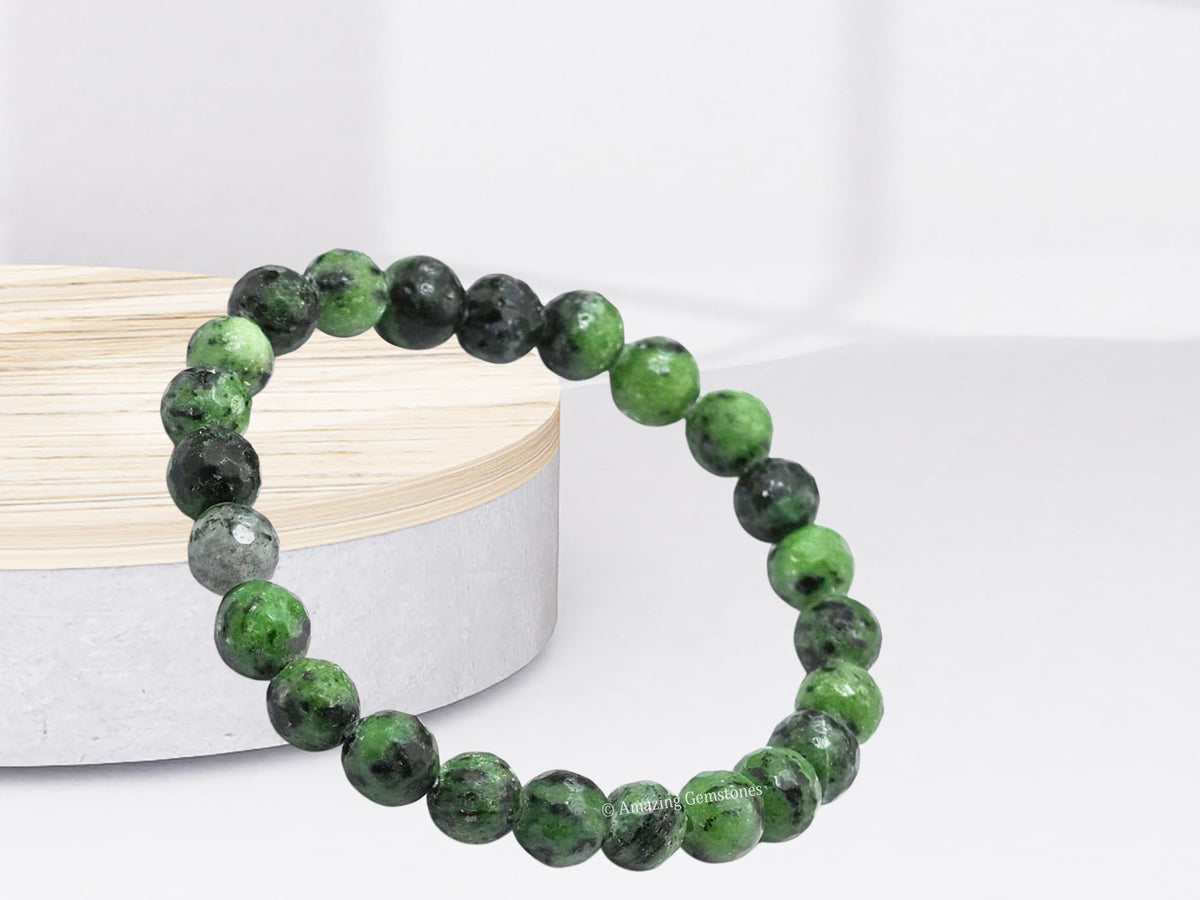 Amazing Gemstone Ruby Fuchsite Bracelet for Women - Chakra Mens Bracelet Protection Crystals and Healing Stones - Blessing Bracelet Spiritual Meditation Gift Christmas Stocking Stuffers