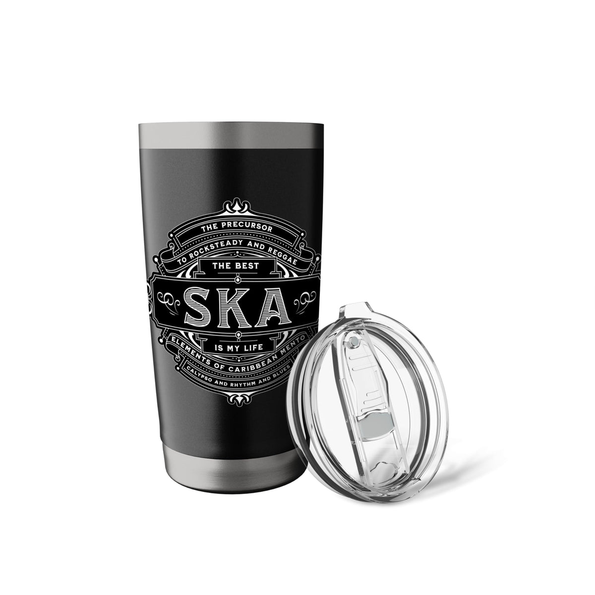 Anti-Racist Ska Punk 2-Tone Chess Checked OI Rude Boy Stainless Steel Insulated Tumbler