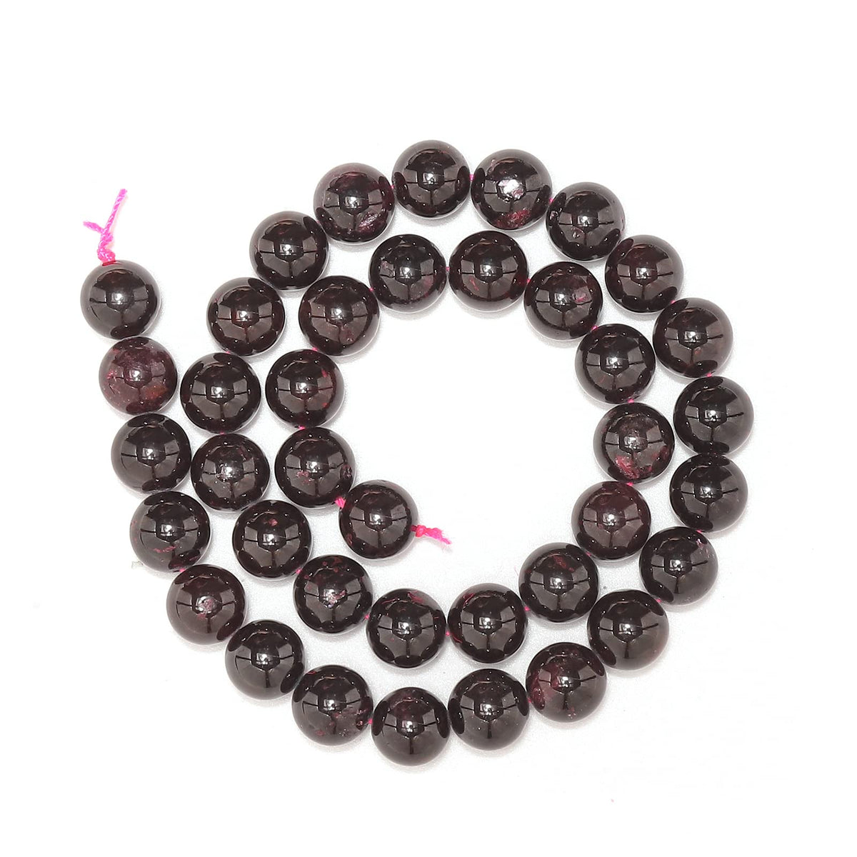 35pcs 10mm Natural Stone Beads Red Garnet Beads Energy Crystal Healing Power Gemstone for Jewelry Making, DIY Bracelet Necklace