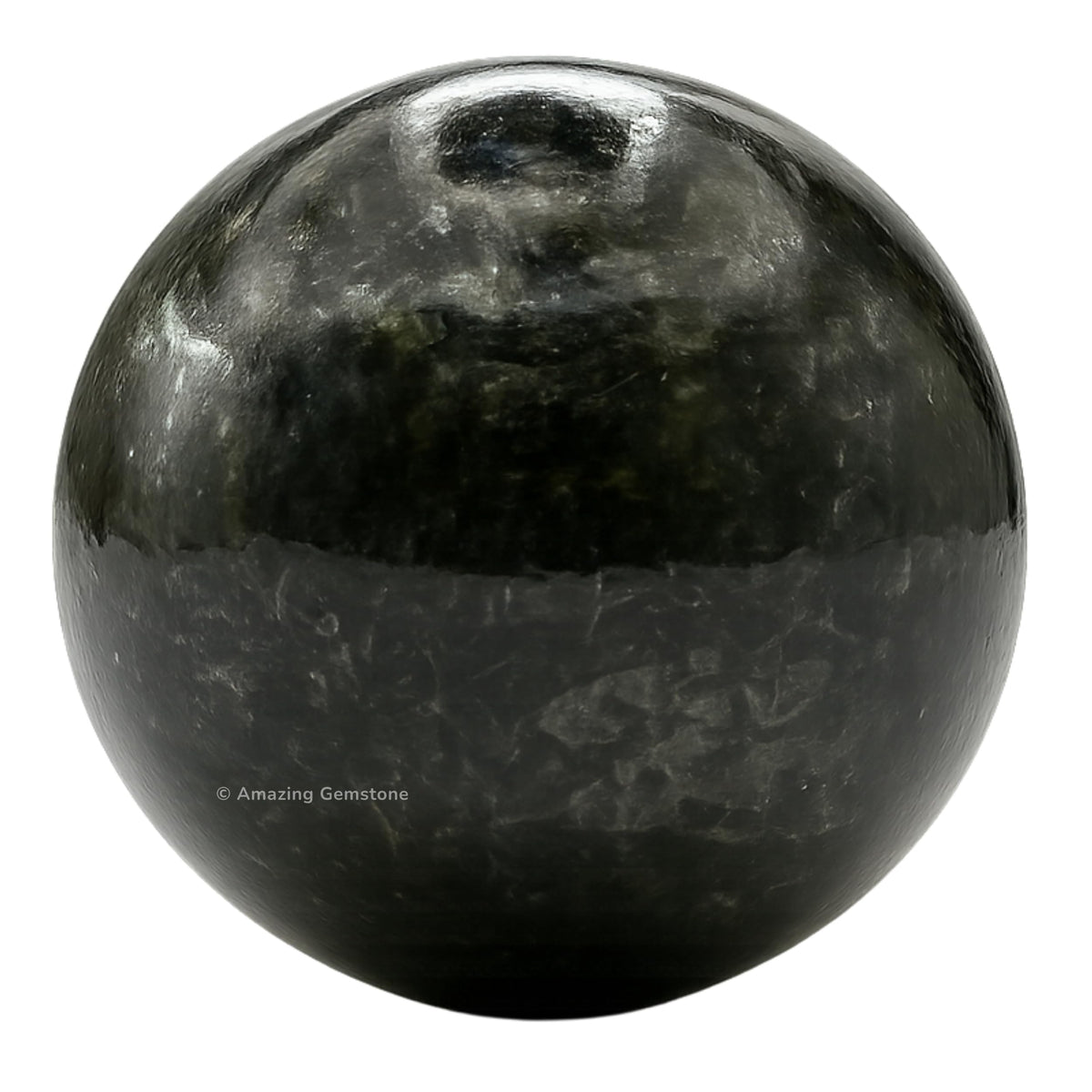 Amazing Gemstone Nuummite Crystal Ball with Stand - 2" Inches Crystal Sphere Meditation Balls for Witchcraft and Decorative Balls