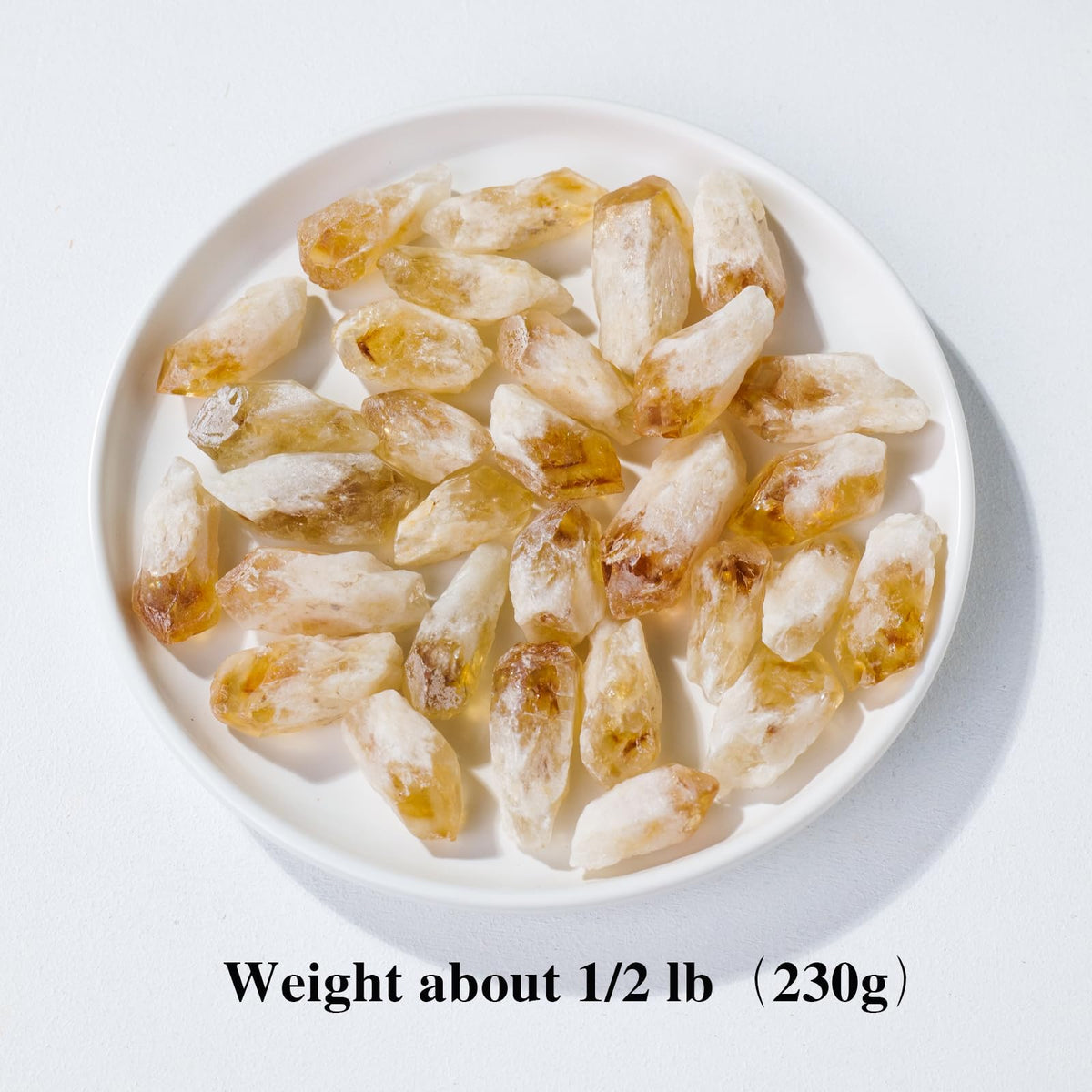 Apengshi 1/2 lb(230g) Natural Citrine Crystal Points Irregular Rough Crystal Stone Raw Crystal Gemstones Bulk Chakra Stones Meditation Reiki Collect Handmade DIY