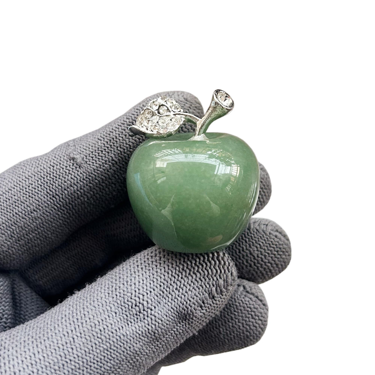 Sunshcat Natural Green Aventurine 1.18 Inchs Apple Crystal and Healing Stone Statues,Room Decoration Christmas Decorations Thanksgiving Gifts Office Gifts Collectibles