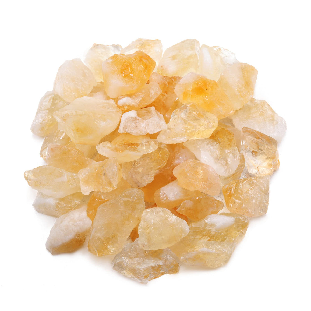 Jovivi Bulk Natural Citrine Healing Crystals Rough Stone Large 1" Raw Rock Crystals for Tumbling, Cabbing, Decoration, Wire Wrapping, Wicca & Reiki - 0.5 lb