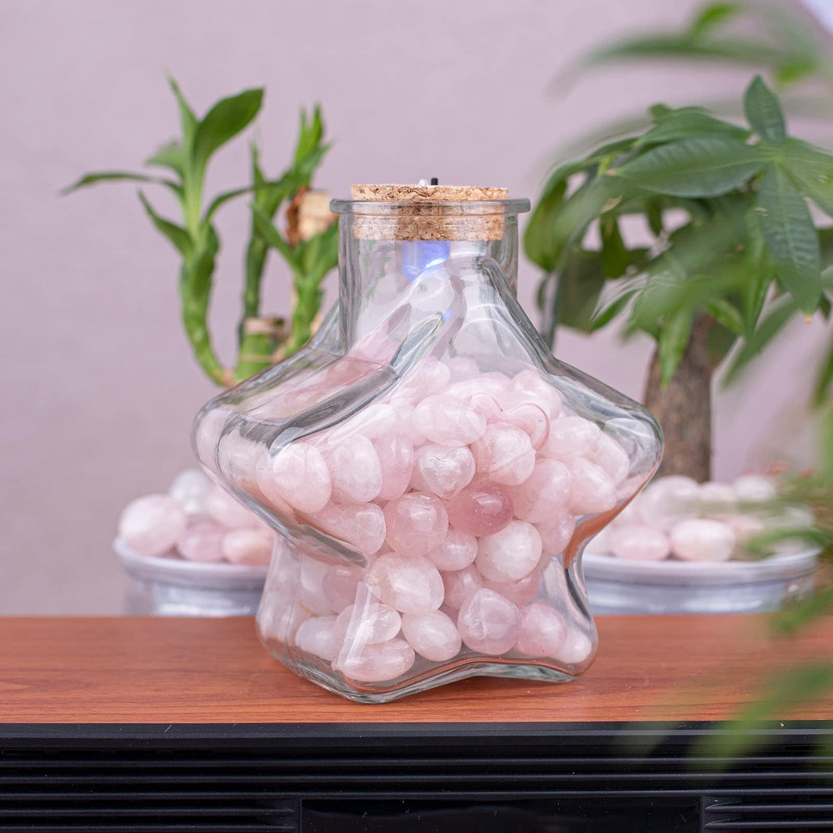 SigMntun Polished Natural Rose Quartz Crystals - 72 Pcs, 0.5" 10 oz Handpicked Natural Tumbled Gemstones Rocks, Pebbles for Reiki, Chakra, Healing Home Decor