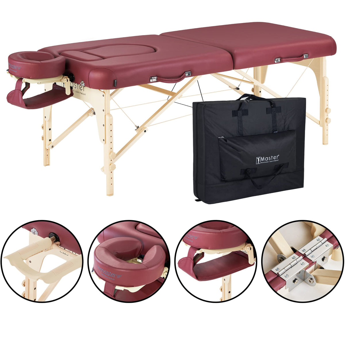 Master Massage 30'' Eva Portable Pregnancy Multi-Functional Massage Therapy Beauty Bed Couch with Ambient Lighting System