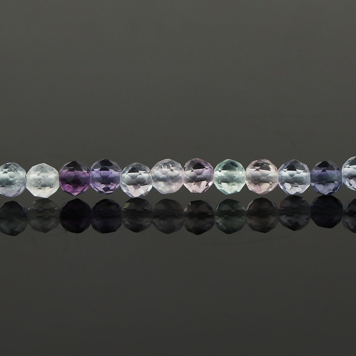 CRYSTALINES Natural Multi Fluorite Gemstones Beads Bracelets, Real Crystals Jewelry, Birthstone, Handmade, Beaded Bracelet, Silver Plated, Adjustable Chain- 7+1inch, Women Bracelet, AAA Grade