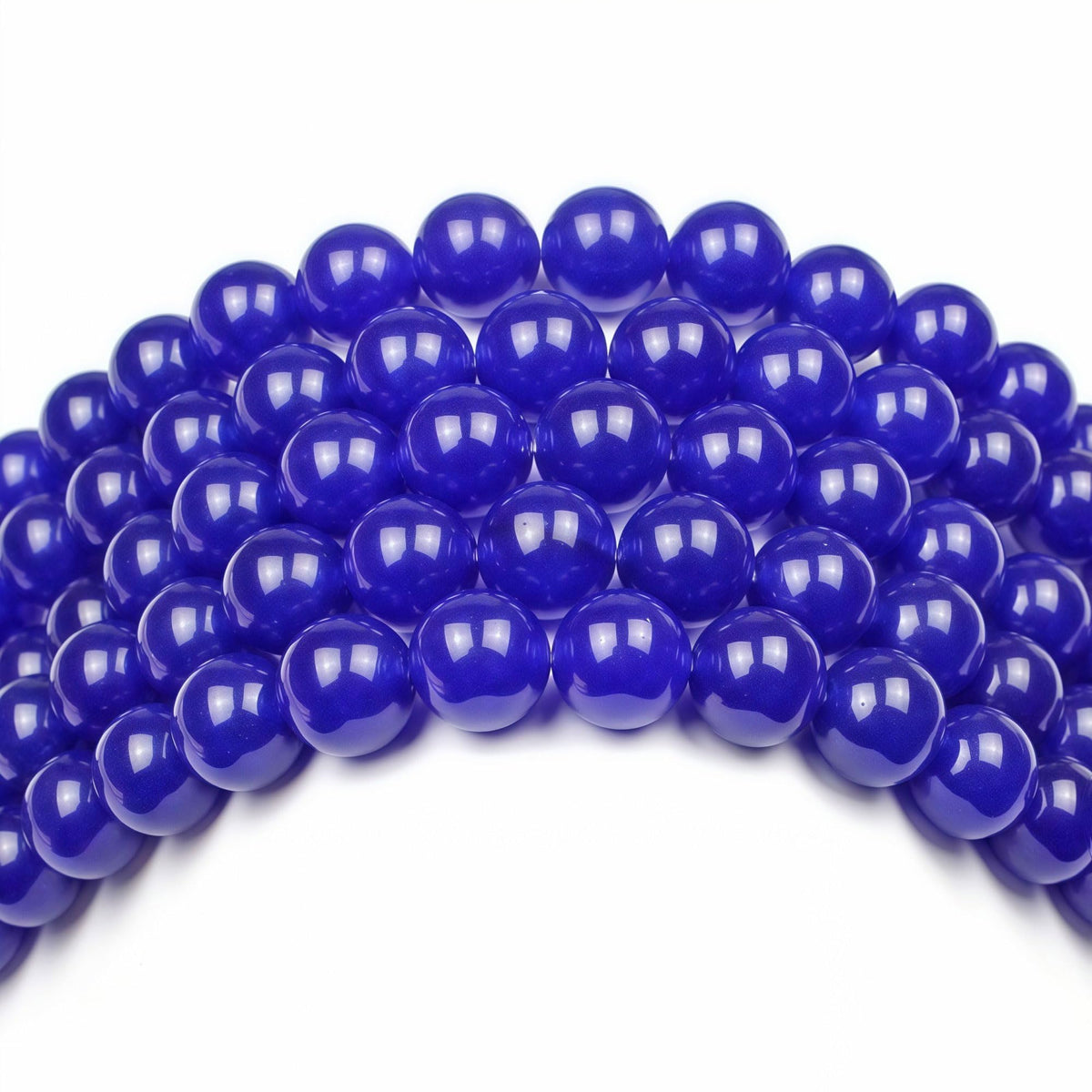 MJDCB Natural Stone Beads Sapphire Jade Round Loose Beads for Jewelry Making DIY Bracelet Necklace (6mm)