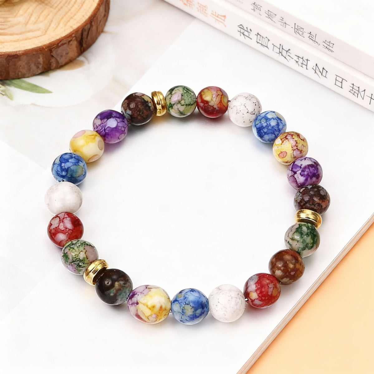 YANCHUN Chakra Money Bracelets Wealth for Women Healing Stone Bracelet Beaded Bracelet Yoga Balance Energy Essential Oil Anxiety Relief Jewelry Gifts