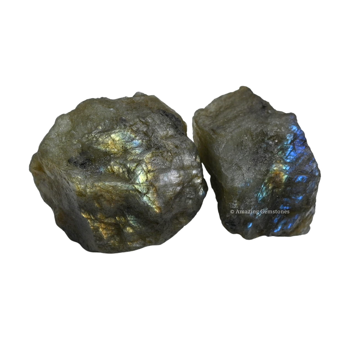 Amazing Gemstone Labradorite Raw Crystals and Healing Stones, Natural Rocks for Tumbling and DIY Raw Stones and Crystals (1 lb)