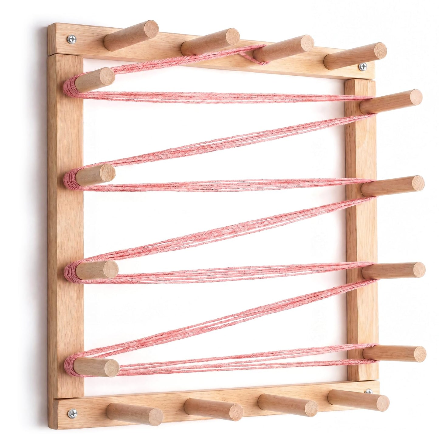 Leinuosen 5 Yard Wood Warping Board Foiling Board Weaving Loom Tools & Accessories Loom Knitting Kit for Beginner Arts & Crafts Supplies