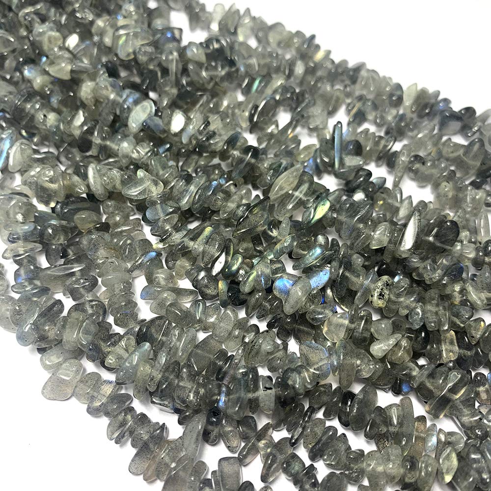 31 inches Chip Stone Loose Gemstones Beads Drilled Strand for Jewelry Making (Labradorite)