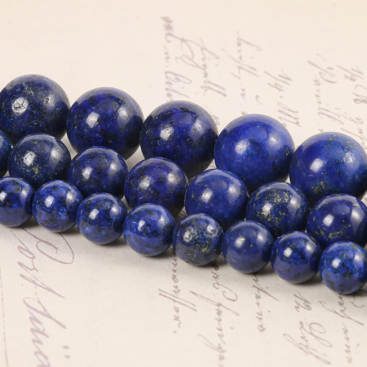 6mm Beads for Bracelets Lapis Lazuli Beads Crystal, Stone Beads Gemstone for Jewelry Making, Blue Beads for Art Crafts About 60pcs