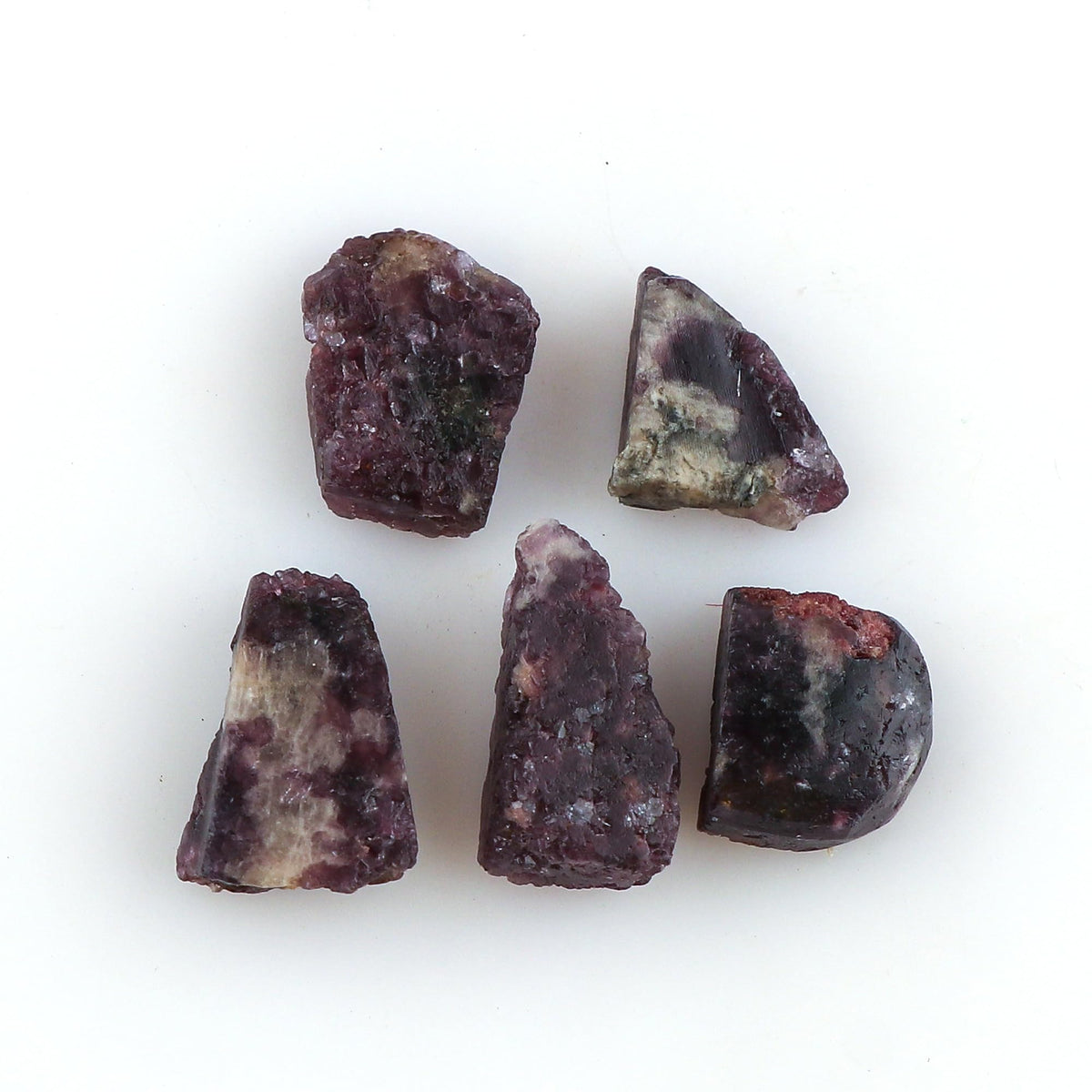 CRYSTALINES 5pcs Wholesale Natural Raw Lepidolite Gemstone, Untreated Rough Stone, Bulk Loose Supplies, DIY Crafts, Jewelry Making, Healing Crystals, Wire Wrap, Gem Collection, AAA Grade