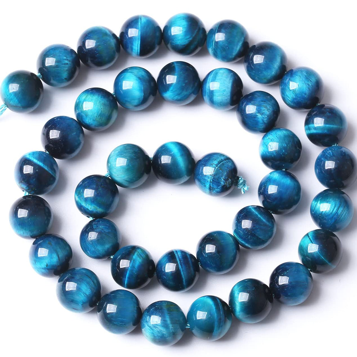 45PCS 8MM AAA Blue Tiger Eye Stone Beads Natural Gemstone Bead Crystal Healing Energy Jewelry Making DIY 15 inches