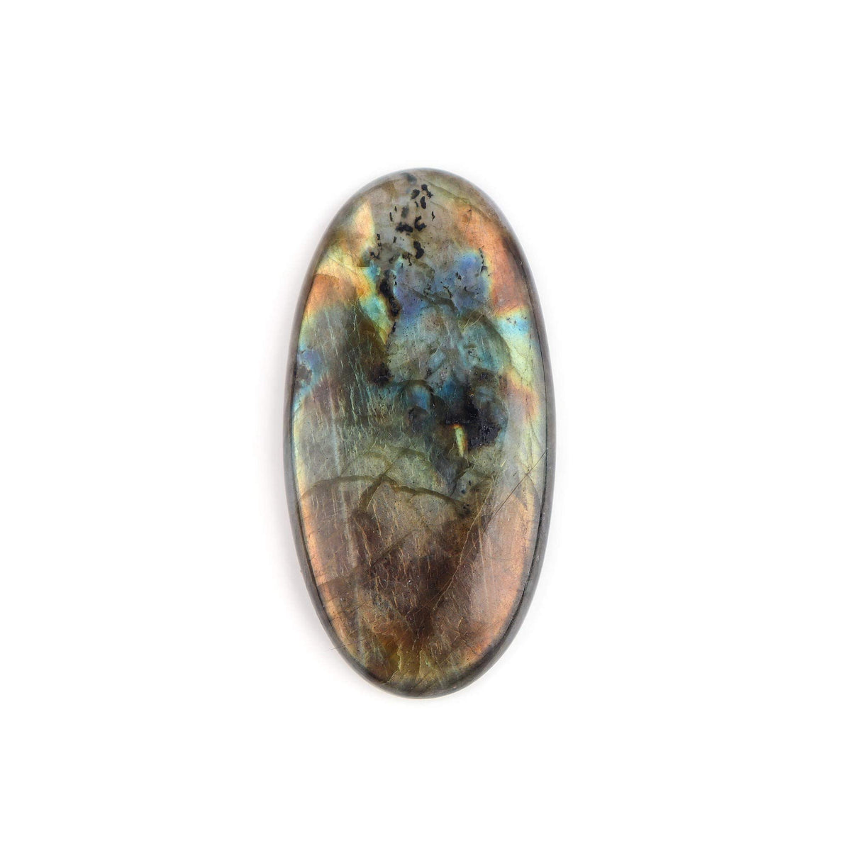 OdrillionGems Natural Labradorite Stone, Natural Gemstones and Crystals Cabochon Lot, DIY Jewelry Making Loose Gemstones, Chakra Healing Crystals, Wire Wrapping Cabochons, Pack of 5 (Large)