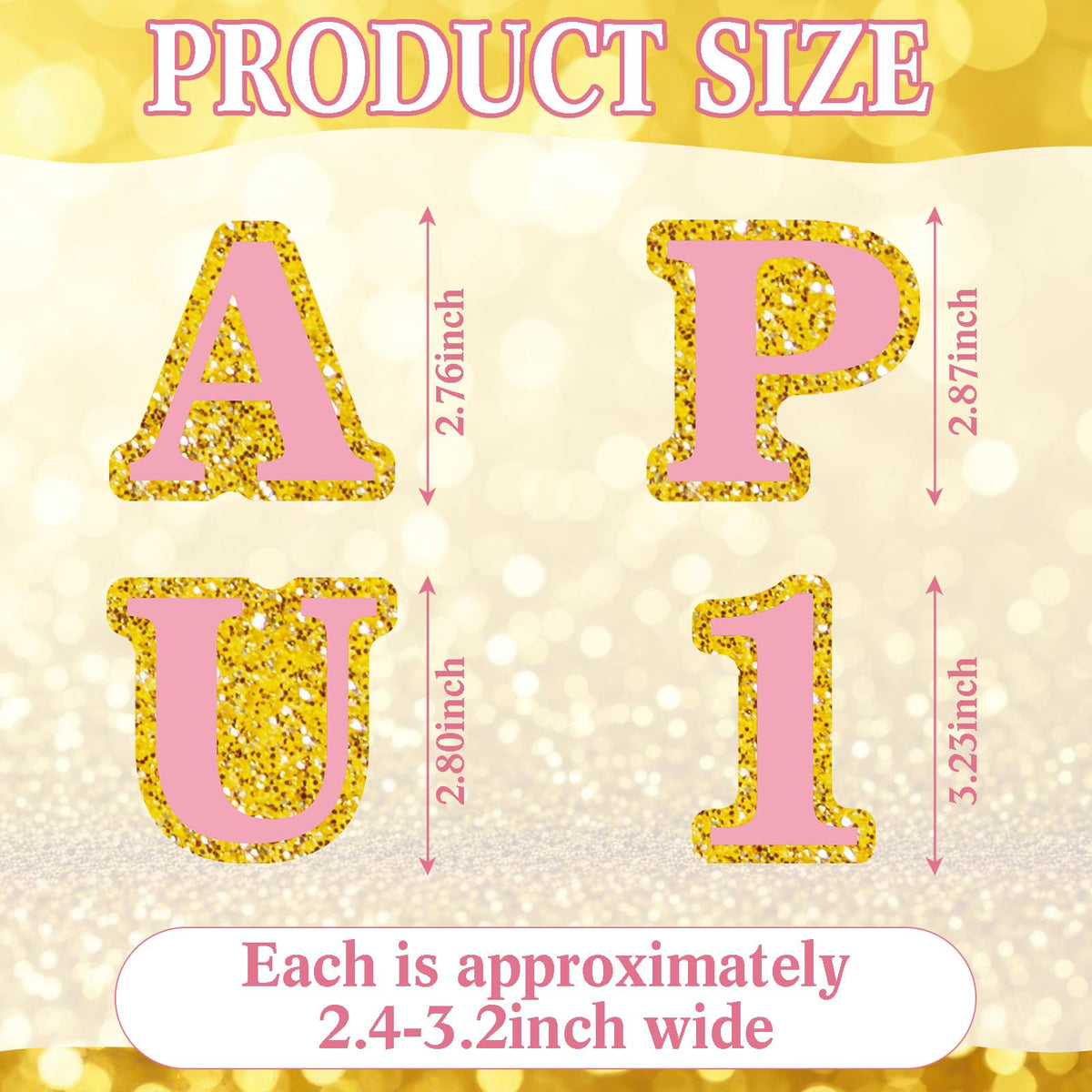 FunooFuno 72 Pcs Glitter 2026 Graduation Letters Numbers Cardstock Shiny Crafts Alphabet with Adhesive Dots for Graduation Trifold Photo Board Grad Leis Homecoming Mums DIY Supplies(Pink Gold)