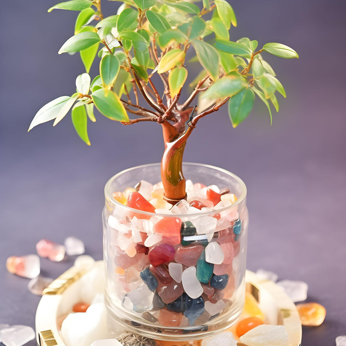SigMntun Polished Mixed Crystal Chips 200 Pcs - 0.3" Tumbled Stone Chips Crushed Sea Glass Stones Healing Reiki Crystal Making Home Decoration