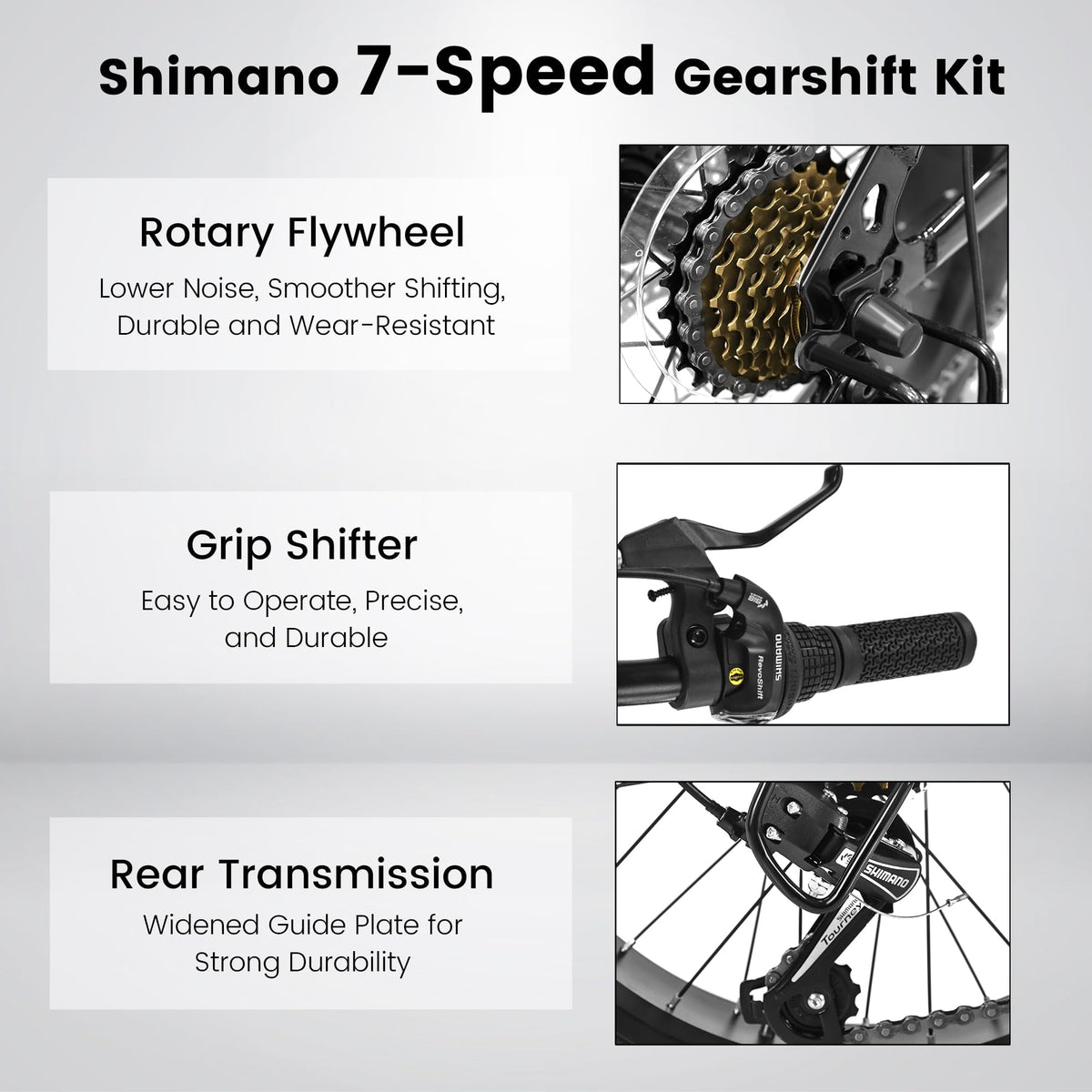 20 Inch Fat Tire Bike Adult/Youth Full Shimano 7 Speeds Mountain Bike, Dual Disc Brake, High-Carbon Steel Frame, Front Suspension, Mountain Trail Bike, Urban Commuter City Bicycle (GREEN, 20inch)
