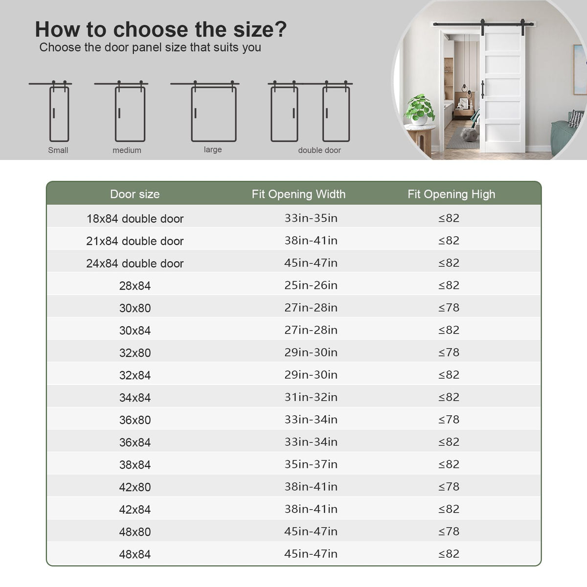 Fredbeck 38x84 inch White Barn Door with 6.6 FT Sliding Door Hardware Kit Included & Handle,MDF,Solid PVC Surface,DIY Assembly,5-Panel,Fit 35in-37in Opening