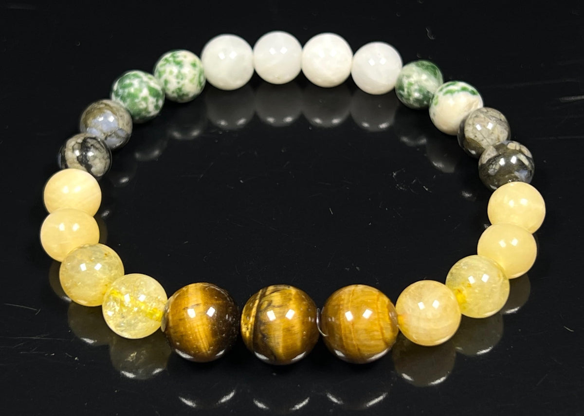 AWAKEN YOUR KUNDALINI Gemini Birthstone Bracelet – Multi-Chakra Balance & Zodiac Energy