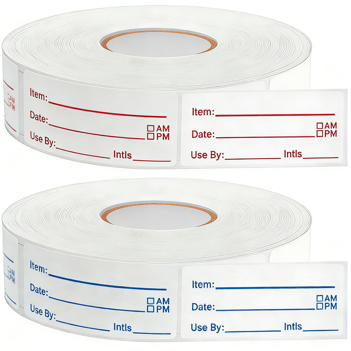 1000Pcs Food Labels, AIMEIKI 2 Rolls 1 x 2 Inch Removable Date Stickers Waterproof Food Storage Stickers for Freezer, Refrigerator, Food Containers Easy Clean No Residue