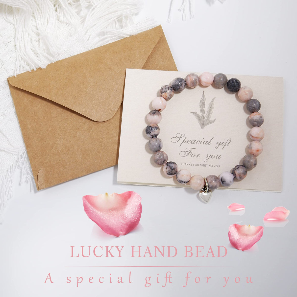 KORATER Get Well Soon Gifts for Women,Natural Stone Healing Bracelet, Inspirational Gifts for Women Teen Girls