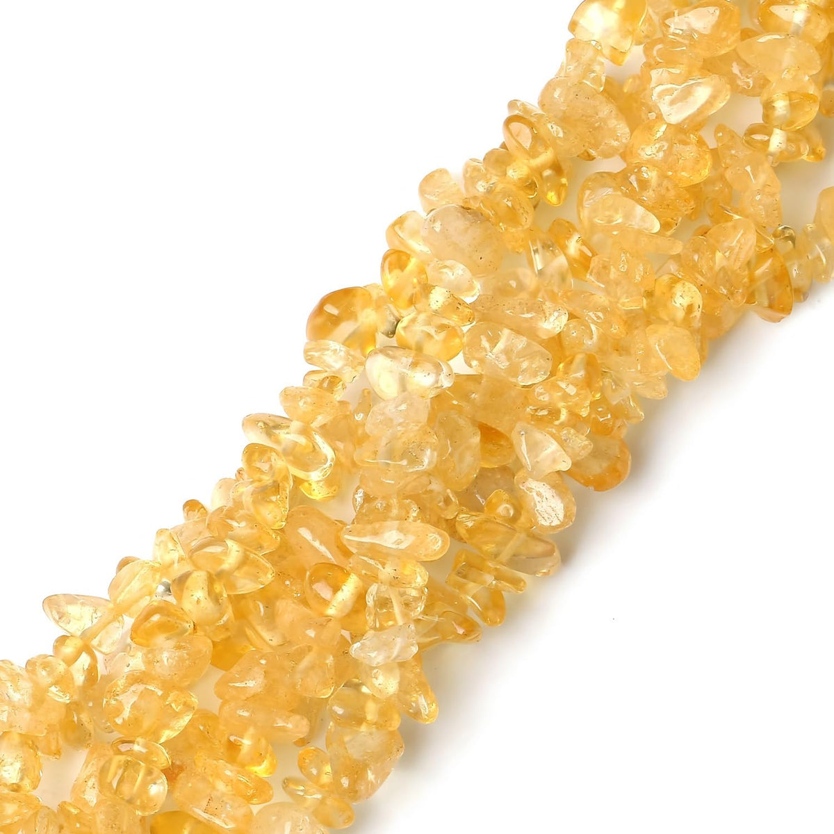 Natural Chip Stone Beads 450pcs Citrine Chips 5-8mm Genuine Real Irregular Healing Crystal Rocks Hole Drilled DIY Loose Gemstone Beads for Jewelry Making Bracelet Earrings Necklace Crafting