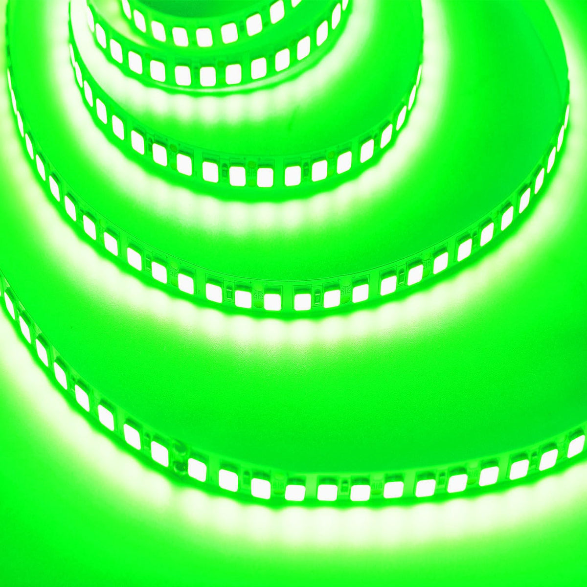 HAASHADA LED Lights Strips, Super Bright DC12V 5m/16.4ft 15000LM SMD5054 (5050 Upgraded) 600 LEDs Strip Lights, Dimmable Flexible LED Ribbon Tape Strips, Non-Waterproof Green