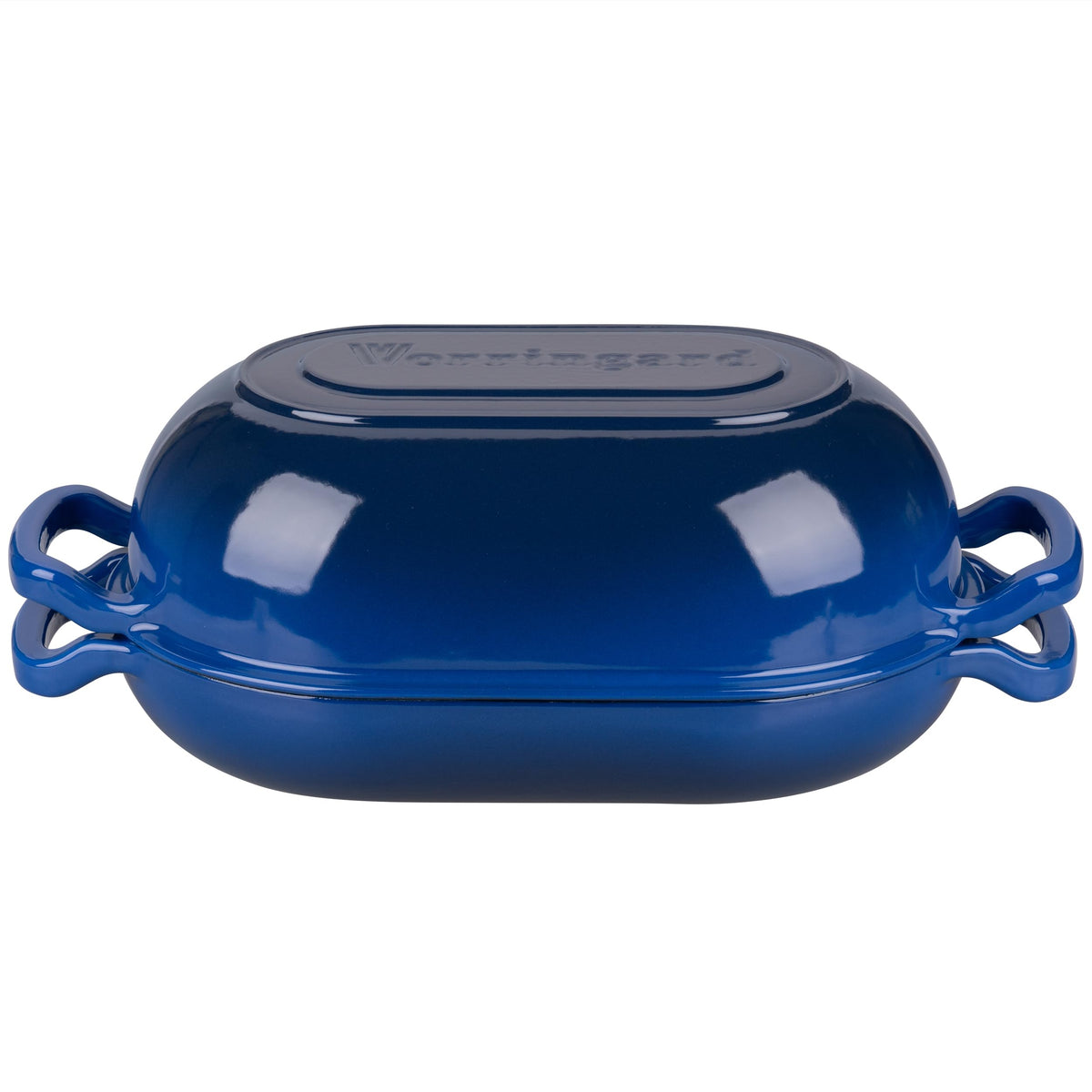 VORRINGARD Enameled Cast Iron Sourdough Bread Oven, Dutch Oven, Loaf Cast Iron Bread Pan for Homemade Bread Baking, Meatloaf Pan with Lid, 5QT, Blue