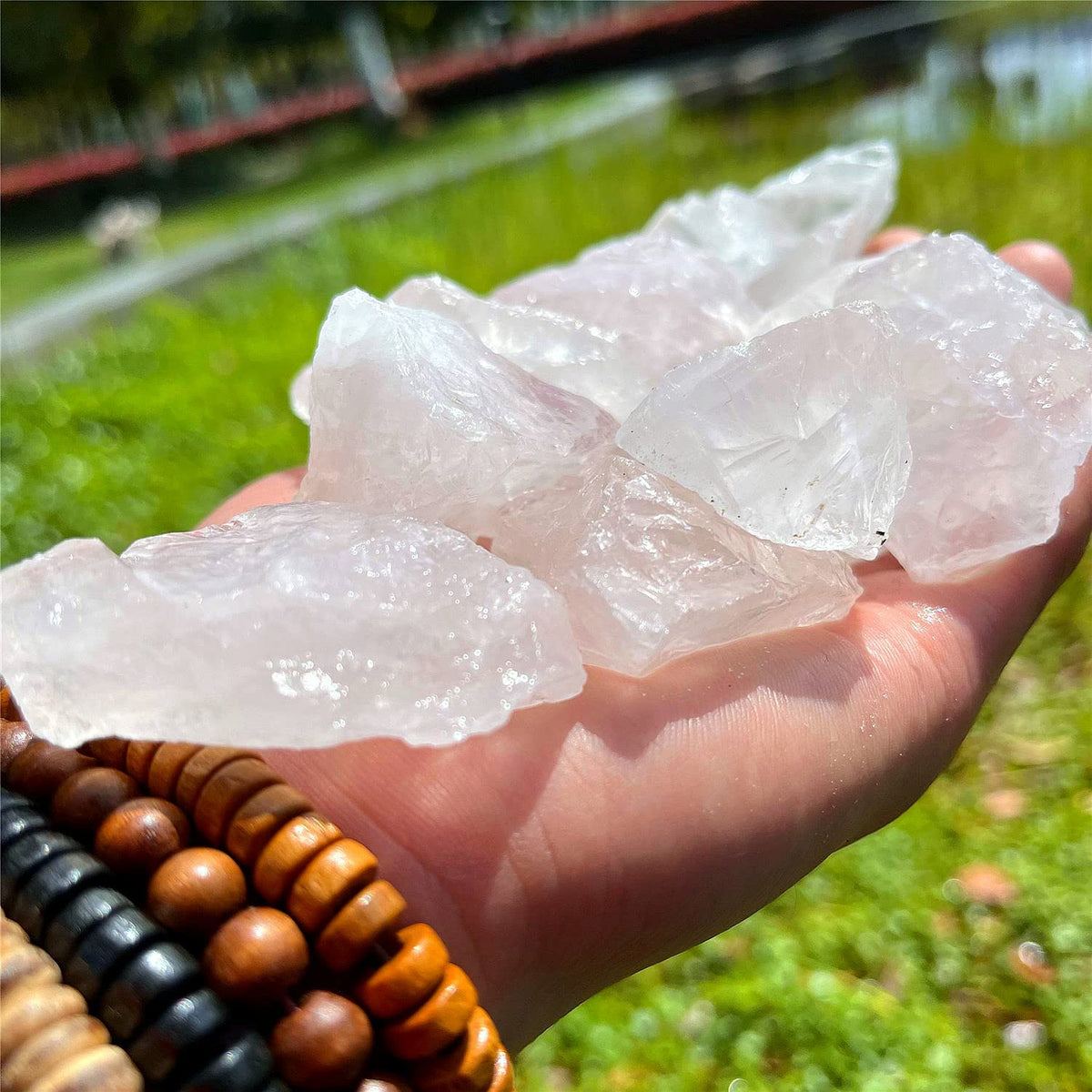 Simurg Raw Clear Crystal Stone 1lb Quartz Rough Aroma Stone for Cabbing, Tumbling, Cutting, Lapidary, Polishing, Reiki Crystal Healing