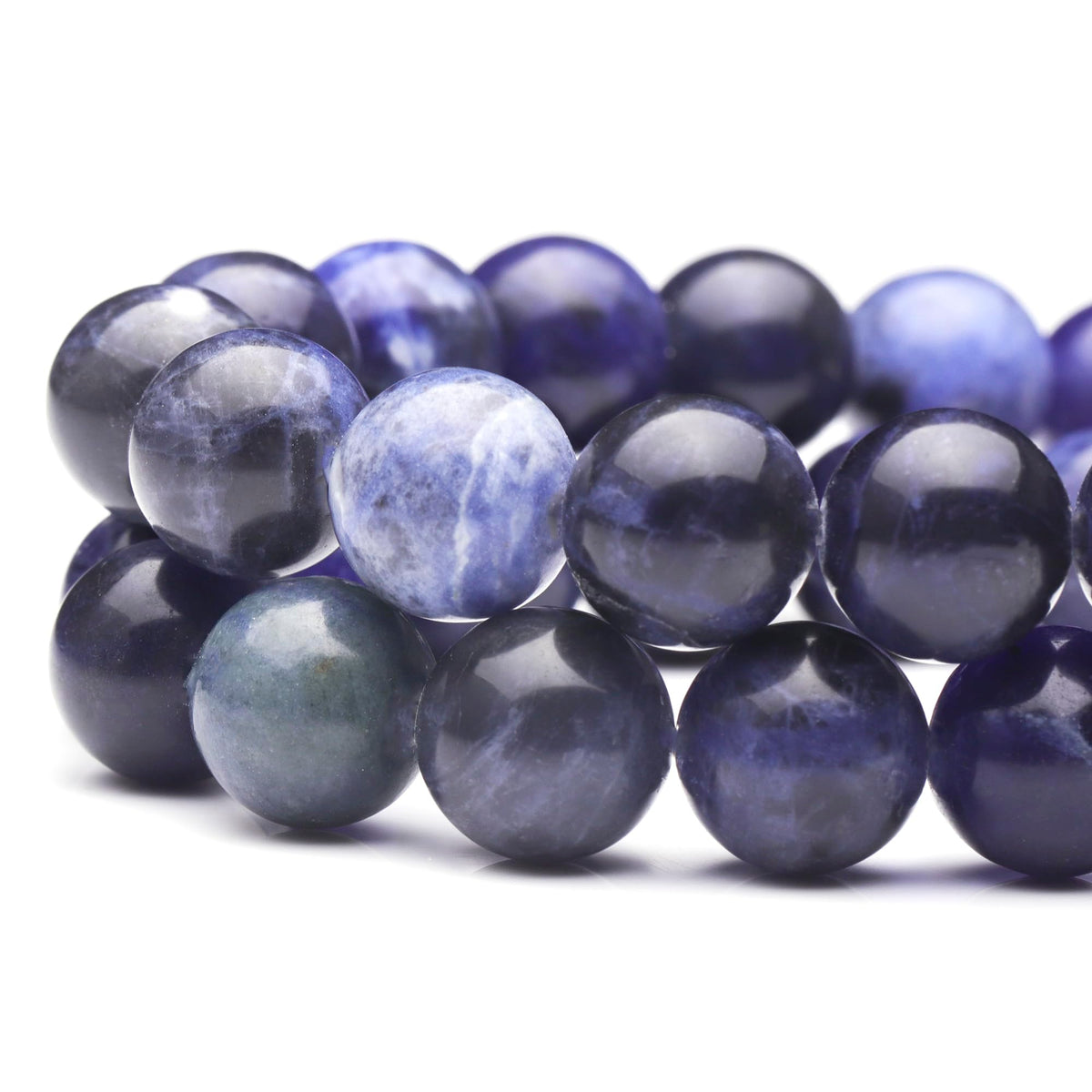 Youngbling Natural Gemstone Beads for Jewelry Making,8mm AAA Blue Sodalite Polished Round Smooth Stone,Genuine Real Stone Beads for Bracelet Necklace 15 Inch