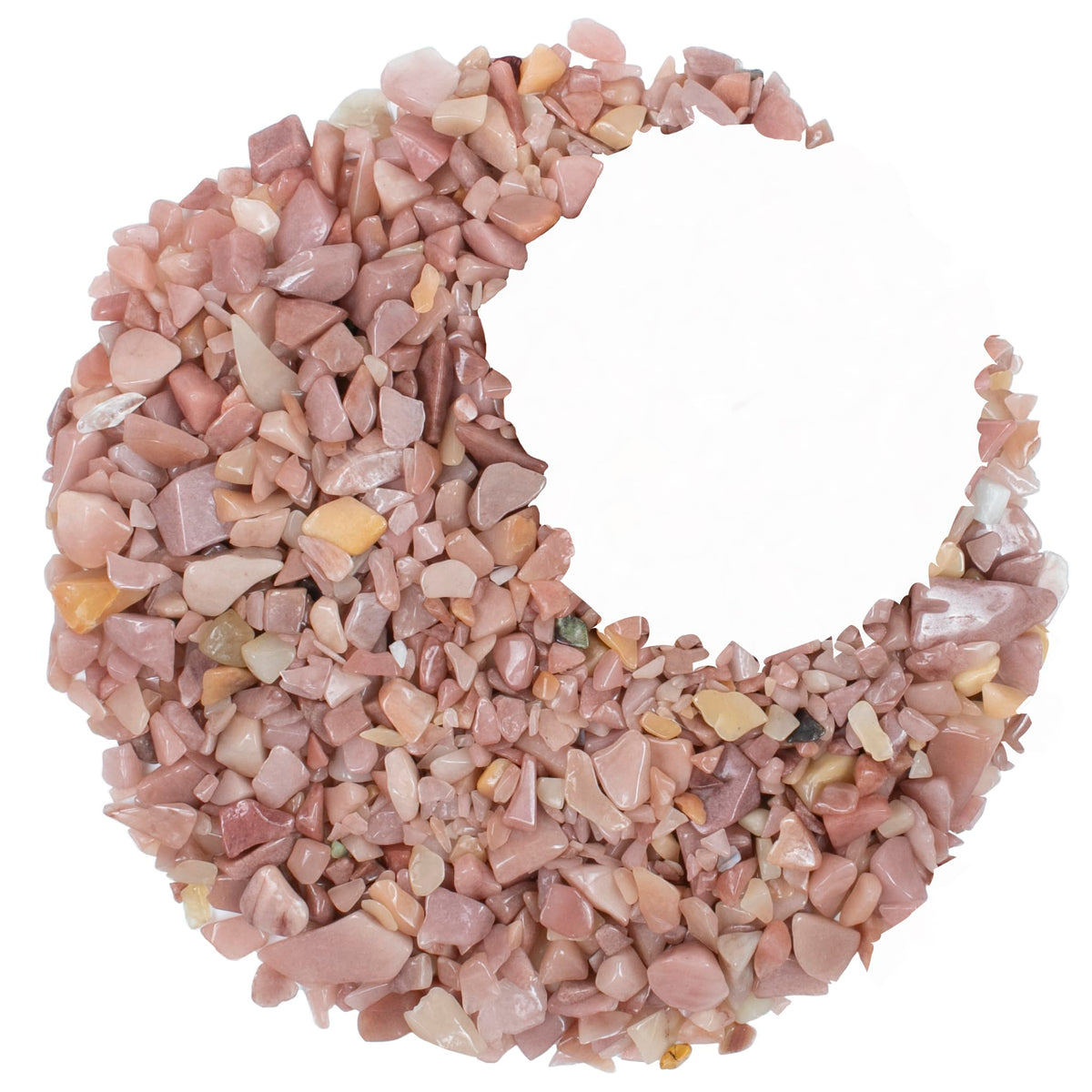 Crocon 1/2 LB Crushed Pink Opal Chips Bulk Stones 1100+ Carats Natural Quartz Pieces Irregular Shape Gemstones for House Warming Gifts New Home and Chakra healing crystals Home Dcor gifts for women