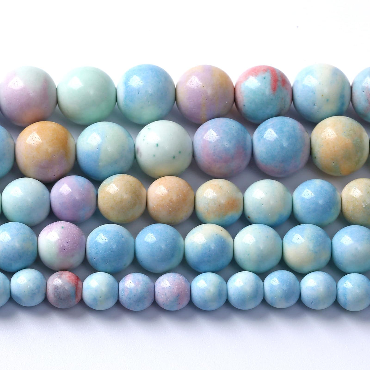 8mm 45pcs Natural Alxa Rainbow Stone Beads for Jewelry Making Energy Healing Power Stone Beads DIY Bracelet Necklace Accessories 15"