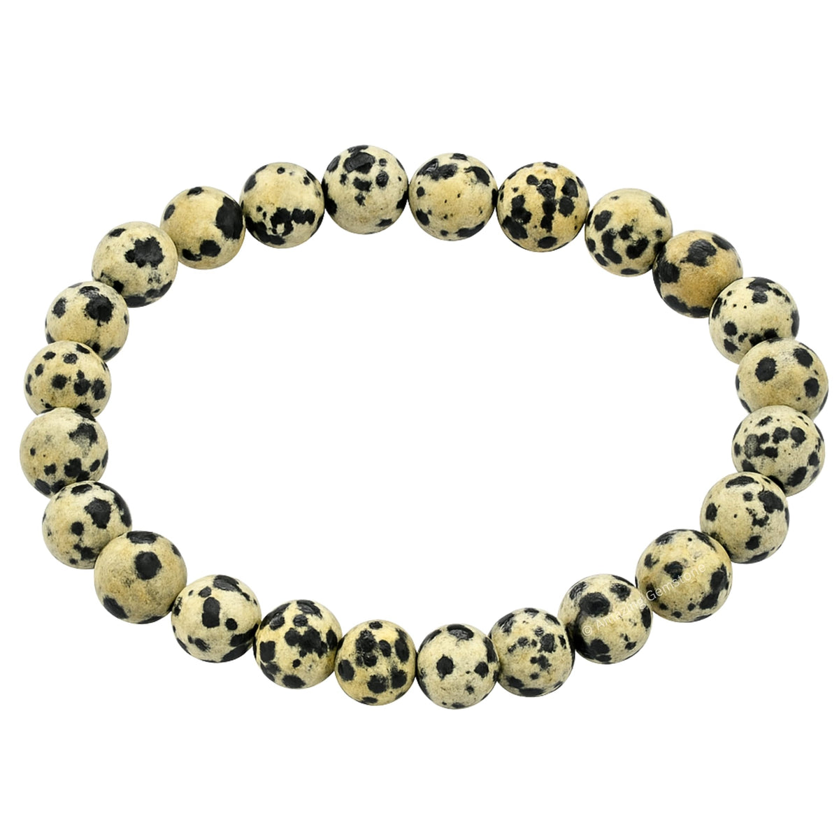 Amazing Gemstone Crystal Bracelet for Women Men's Gifts - Protection Healing Crystal Bracelet - 8mm Gemstone Beaded Stretchable Bracelet Pulseras Para Hombres Mujer Stocking Stuffers Mothers Day Gift (Dalmatian Jasper)