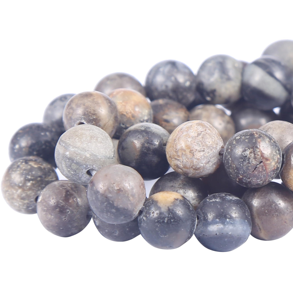 Natural 8mm Black Amazonite Gemstone Beads Energy Healing Crystal Round Loose Stone Beads for Jewelry Making DIY Bracelets Necklaces