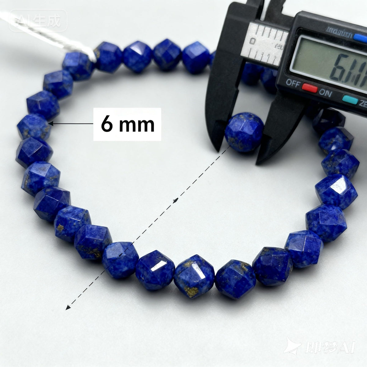 Lapis Lazuli Healing Bracelet – Real Crystal Beads for Stress Relief, Meditation & Chakra Balance – Natural Gemstone Jewelry Gift for Women & Men, Adjustable with Gift Box (Faceted Round)