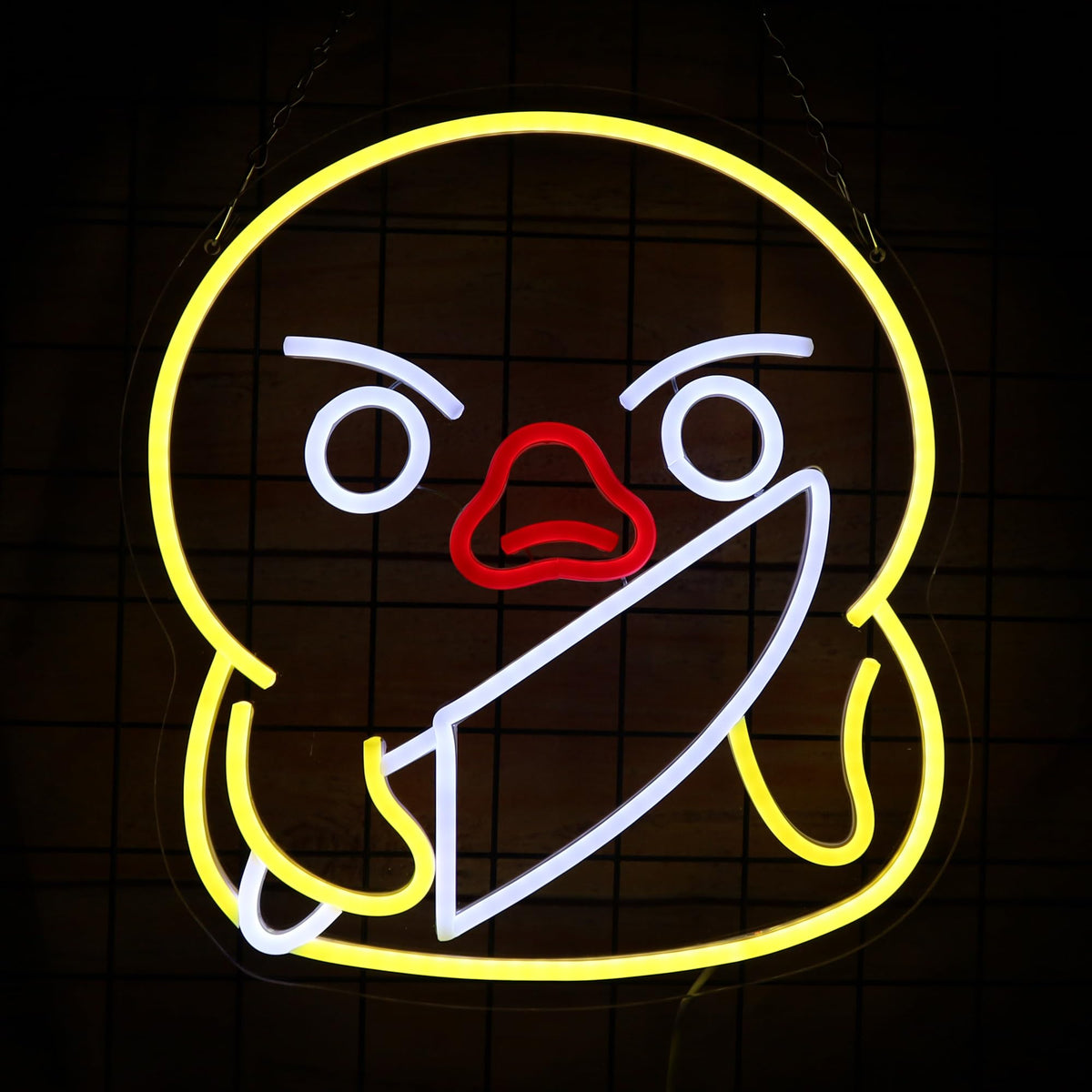 Duck Neon Sign with Knife Murder Duck Lamp Led Neon Light Up Sign for Wall Decor Game Room Men Cave Birthday Holiday Gift