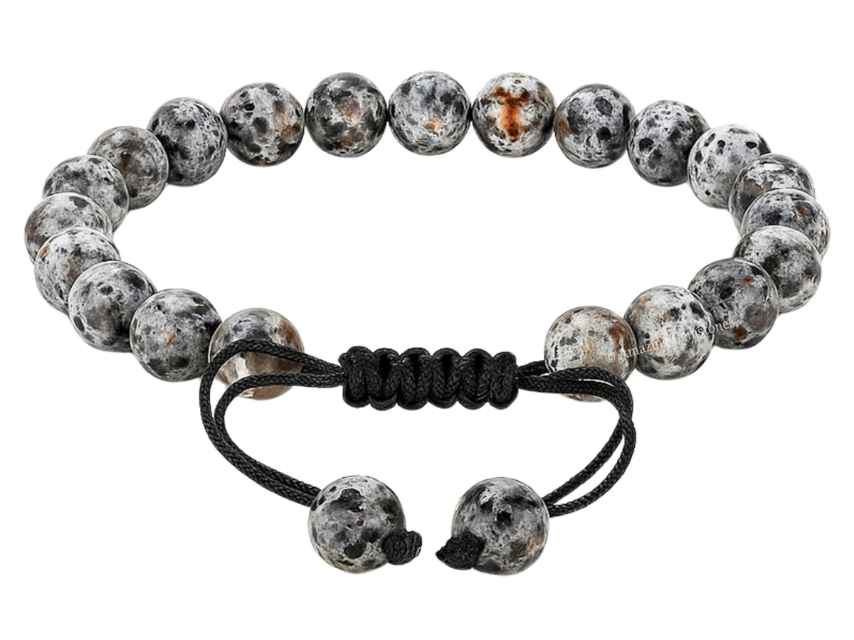 Amazing Gemstone Yooperlite Bracelet for Women Men's Gifts - Protection Healing Crystal Bracelet - 8mm Gemstone Beaded Adjustable Bracelet Pulseras Para Hombres Mujer Stocking Stuffers