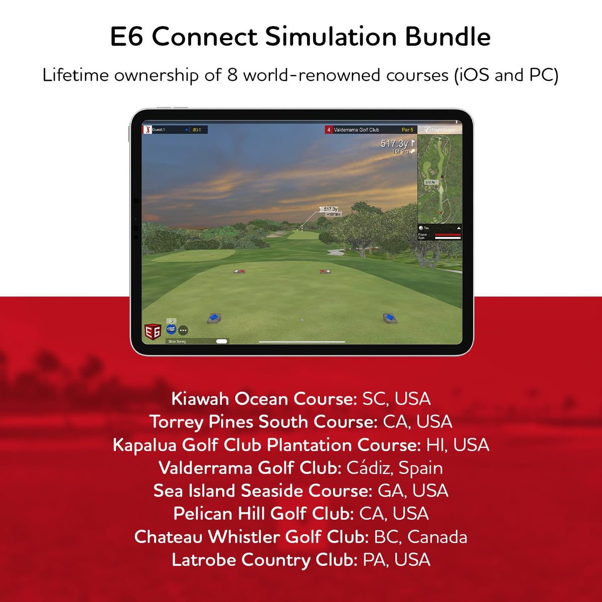 FlightScope Mevo Gen2 Portable Golf Launch Monitor and Simulator | 18 Swing Data Parameters, 8 E6 Simulation Courses, GPS Overview and Shot Tracer | Indoor and Outdoor, Signature Series Gift Bundle