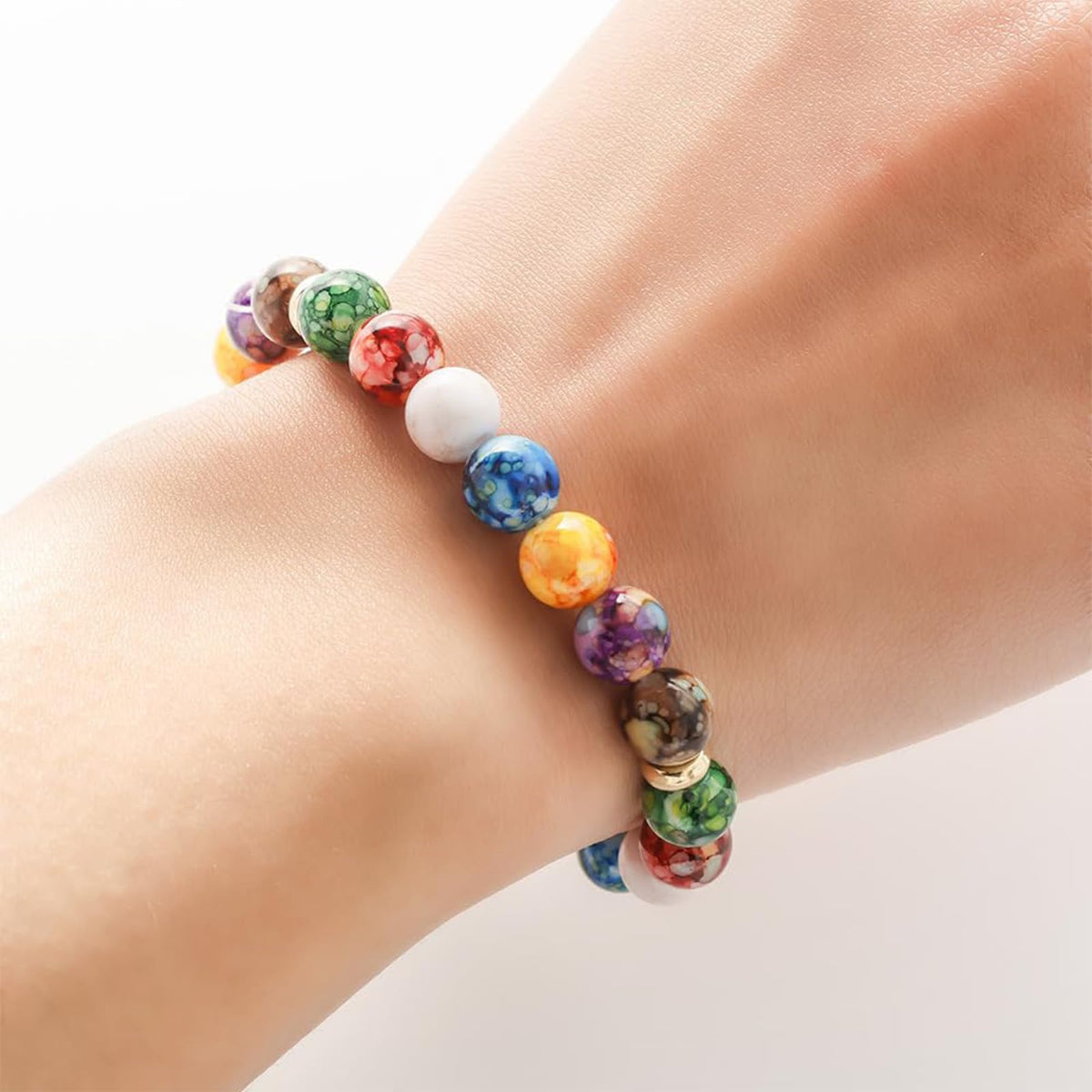 YANCHUN Chakra Money Bracelets Wealth for Women Healing Stone Bracelet Beaded Bracelet Yoga Balance Energy Essential Oil Anxiety Relief Jewelry Gifts