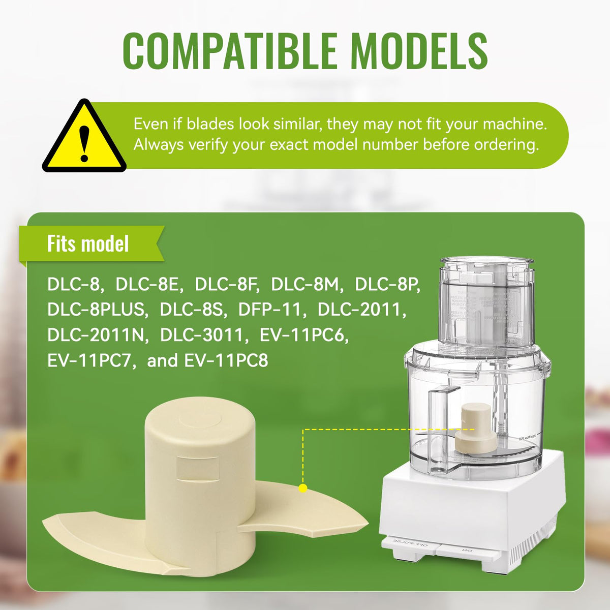 DLC-869TX-1 Dough Blade for Cuisinart Food Processor Pro Custom 11 Replacement Parts, Food Processor Blade Fits for Cuisinart DLC-8S, DFP-11, DLC-2011, DLC-3011, EV-11PC6, EV-11PC7 & EV-11PC8 Only