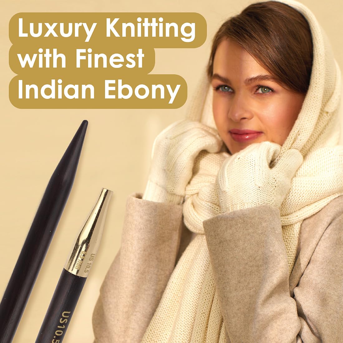 Lantern Moon Ebony Wood Interchangeable Circular Knitting Needles 4" (10cm) | US Size 9 (5.5mm)