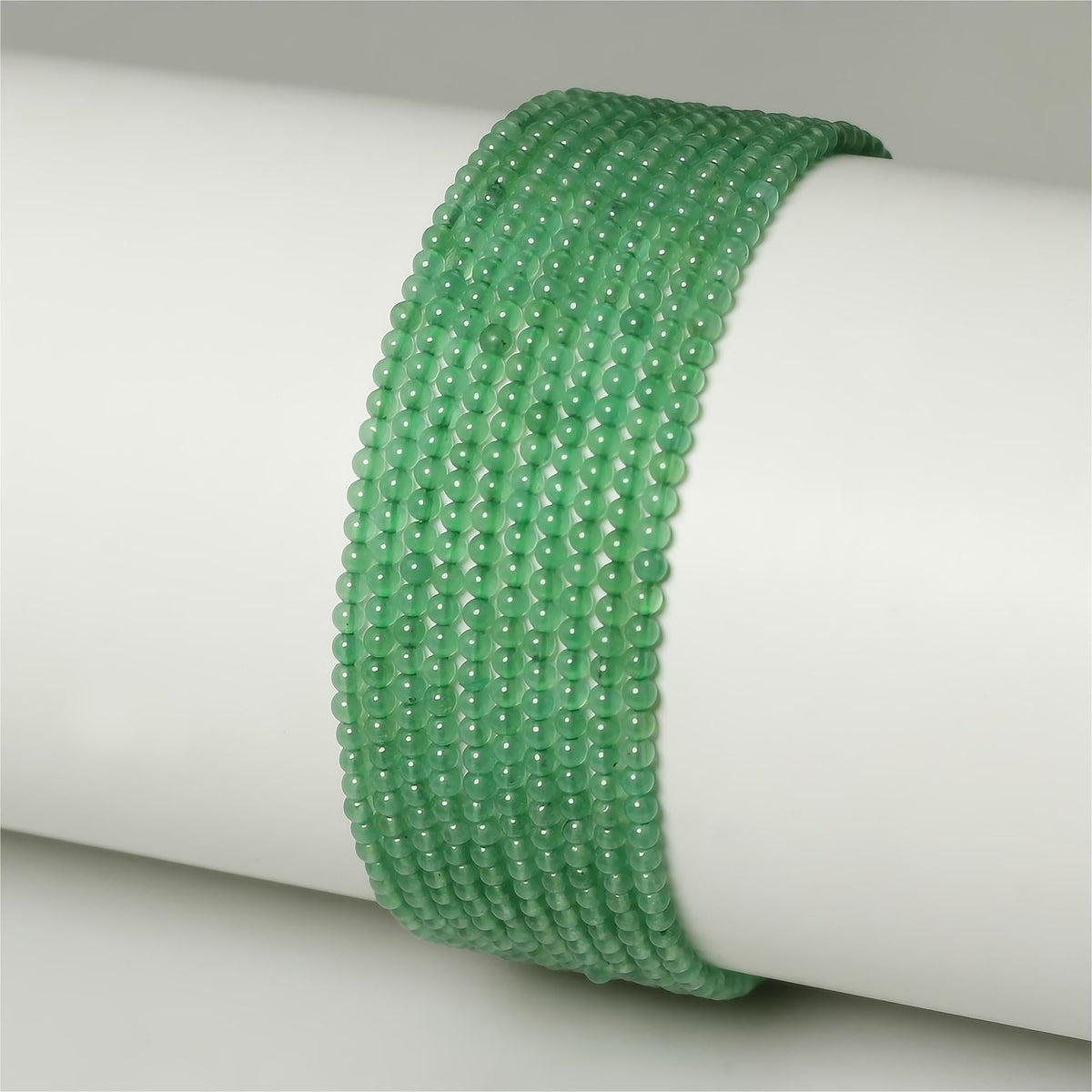 MJDCB 320pcs Natural Small Stone Beads 2mm Green Aventurine Round Smooth Loose Gemstone Bead for Jewelry Making Bracelets Earrings Necklaces Accessories