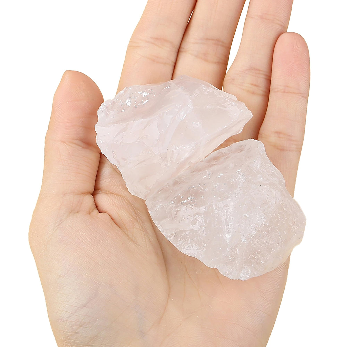 YATOJUZI Clear Quartz 1.8-2.2" Natural Raw Stones and Healing Crystals Large Stone Rough Crystal Rocks for Tumbling Cabbing Polishing Fountain Rocks Decoration 1PCS
