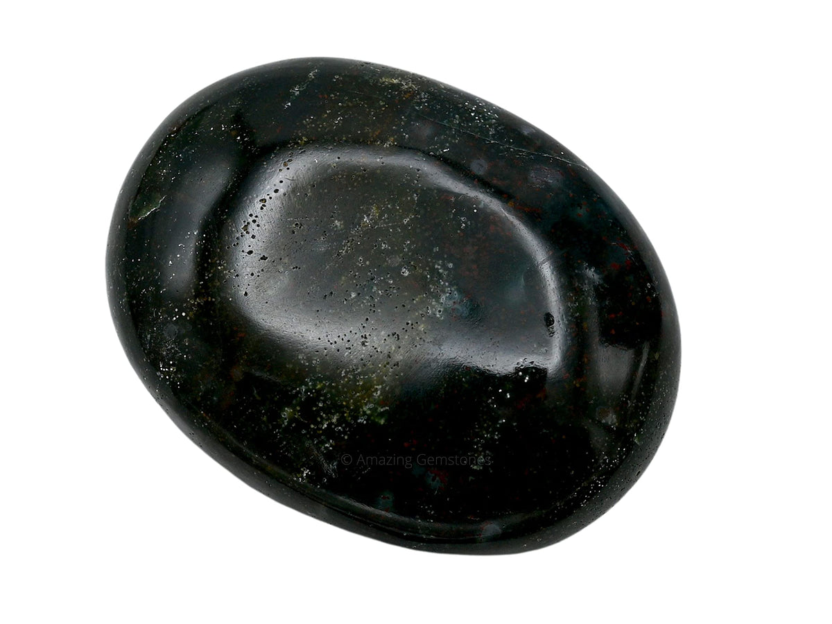 Amazing Gemstone Bloodstone Crystals and Healing Stones - Large Palm Stone Crystals Piedra - Crystal for Good Luck, Balanced Positive Energy, Meditation - Unique Stocking Stuffers and Gifts for Women