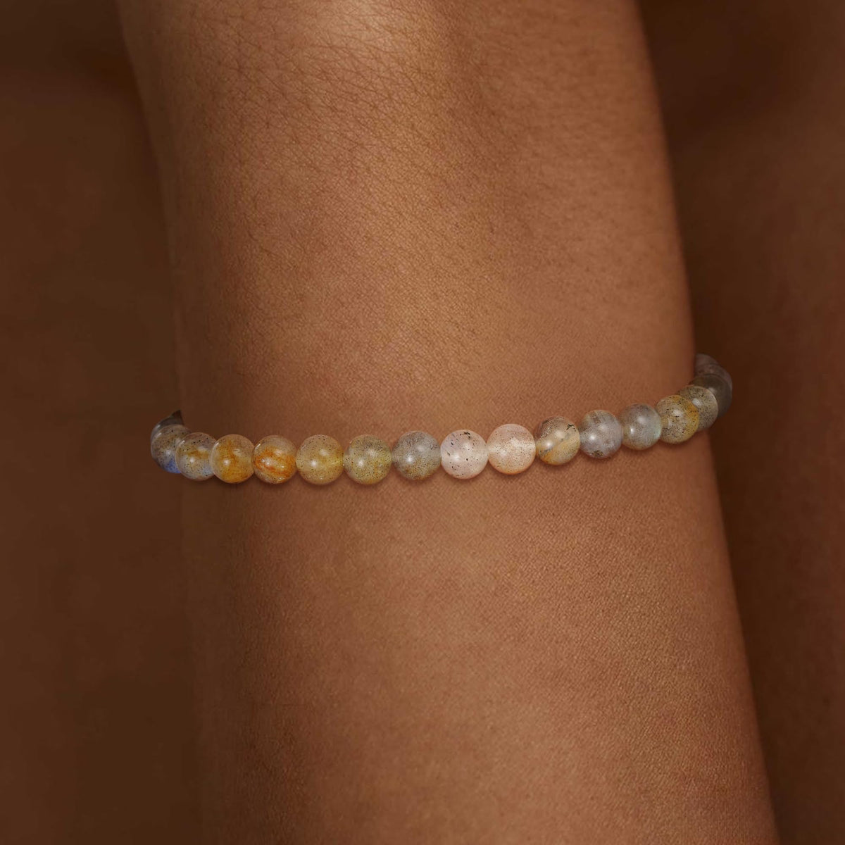 Treasure Bender Calming Anxiety Protection Bracelets for Women Men, Natural Healing Stone Anxiety Relief Bracelet Stretch Bracelets Jewelry Gifts for Women Men (Moonstone)