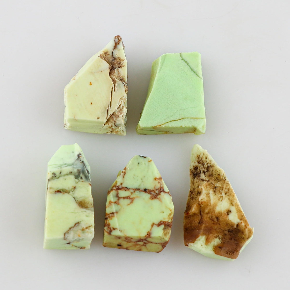 CRYSTALINES 5pcs Wholesale Natural Raw Lemon Chrysoprase Gemstone, Untreated Rough Stones, Bulk Loose Supplies, DIY Jewelry Making, Chakra Healing Crystals, Wire Wrapping, Gem Collection